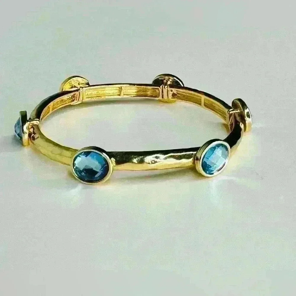 Elegant Gold and Blue Bracelet